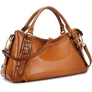 Women's Soft Genuine Leather Satchel Purses Top Handle Crossbody Bags